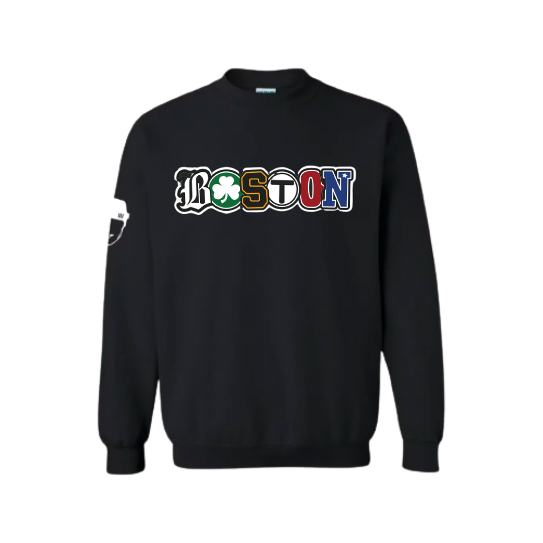 Spittin' Chiclets Boston Logos Crewneck HockeyGear Pro Shop