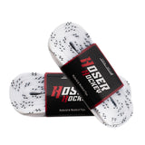 Hoser Hockey White Hybrid Laces (10-Pack)