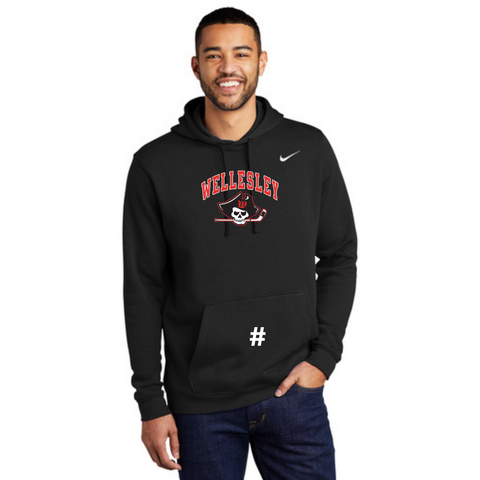 Wellesley Nike Club Fleece Pullover Hoodie