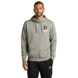 Dedham Football Nike Club Fleece Sleeve Swoosh Full-Zip Hoodie