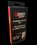 Hoser Hockey White Hybrid Laces (10-Pack)