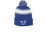 Icehawks Sport-Tek® Stripe Pom Pom Beanie