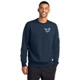 Icehawks Nike Club Fleece Sleeve Swoosh Crew