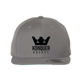 Konquer Hockey Flat Bill Snapback Cap