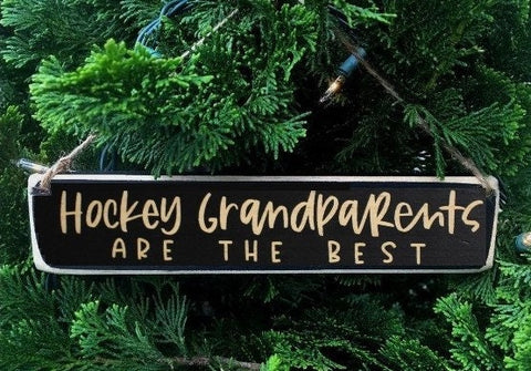 Hockey Grandparents Are The Best  Ornament Painted Pastime