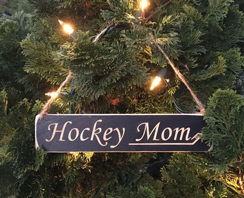 Hockey Mom Ornament Painted Pastime