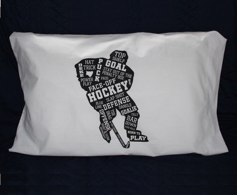 Hockey With Players Pillowcase Painted Pastime