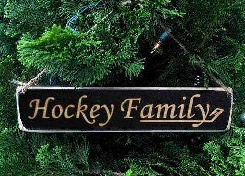 Hockey Family Ornament Painted Pastime