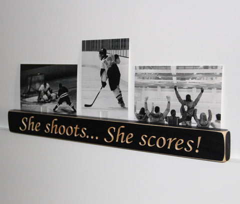 She Shoot She Scores Photo/Sign Painted Pastime