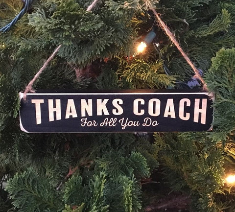 Thanks Coach For All You Do Ornament Painted Pastime