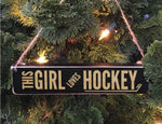 This Girl Loves Hockey Ornament Painted Pastime