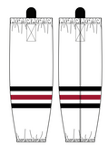 Wellesley Game Socks (Pair of White and Black Socks)